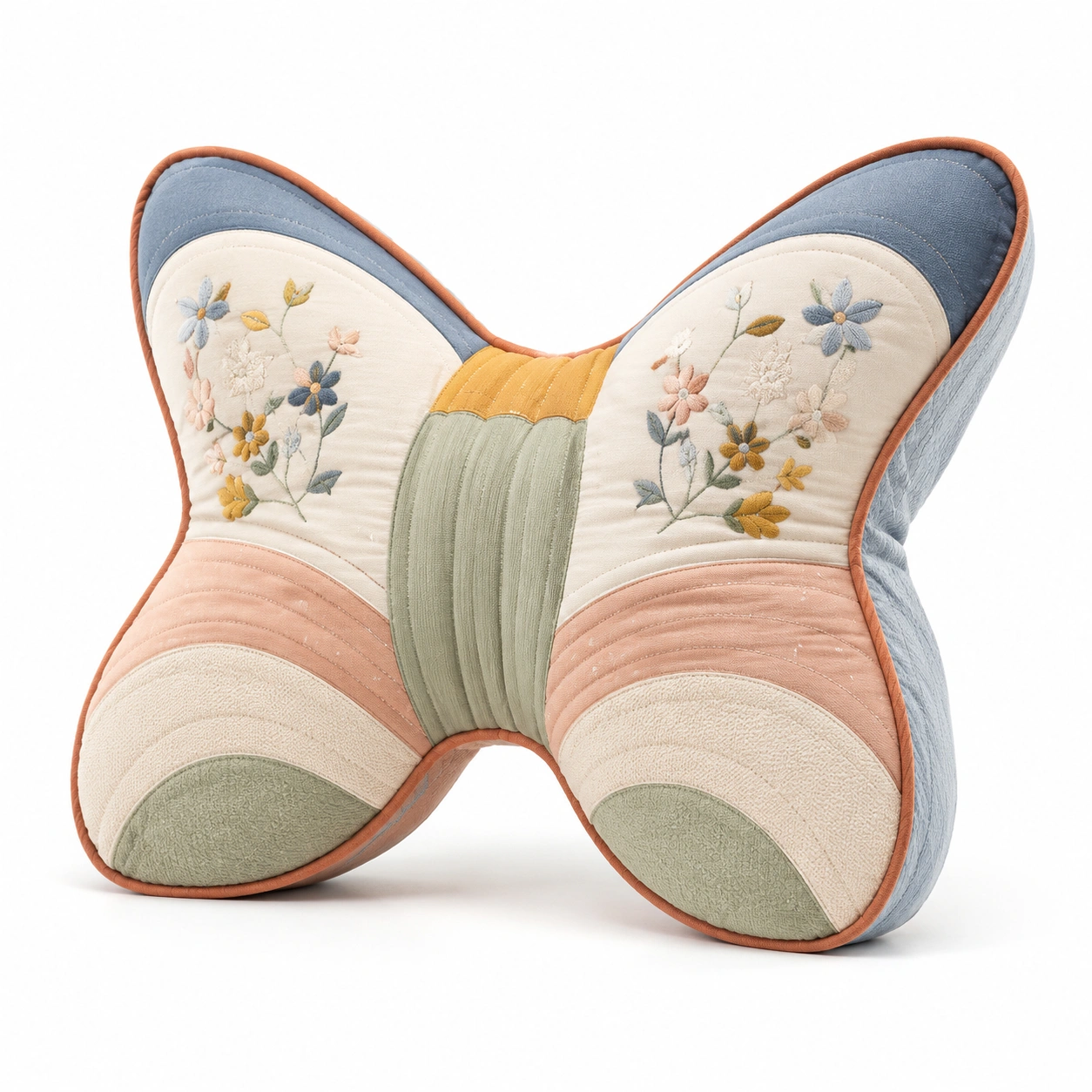 Cojín Decorativo Mariposa Bordado Multicolor-COZ YVE LLA