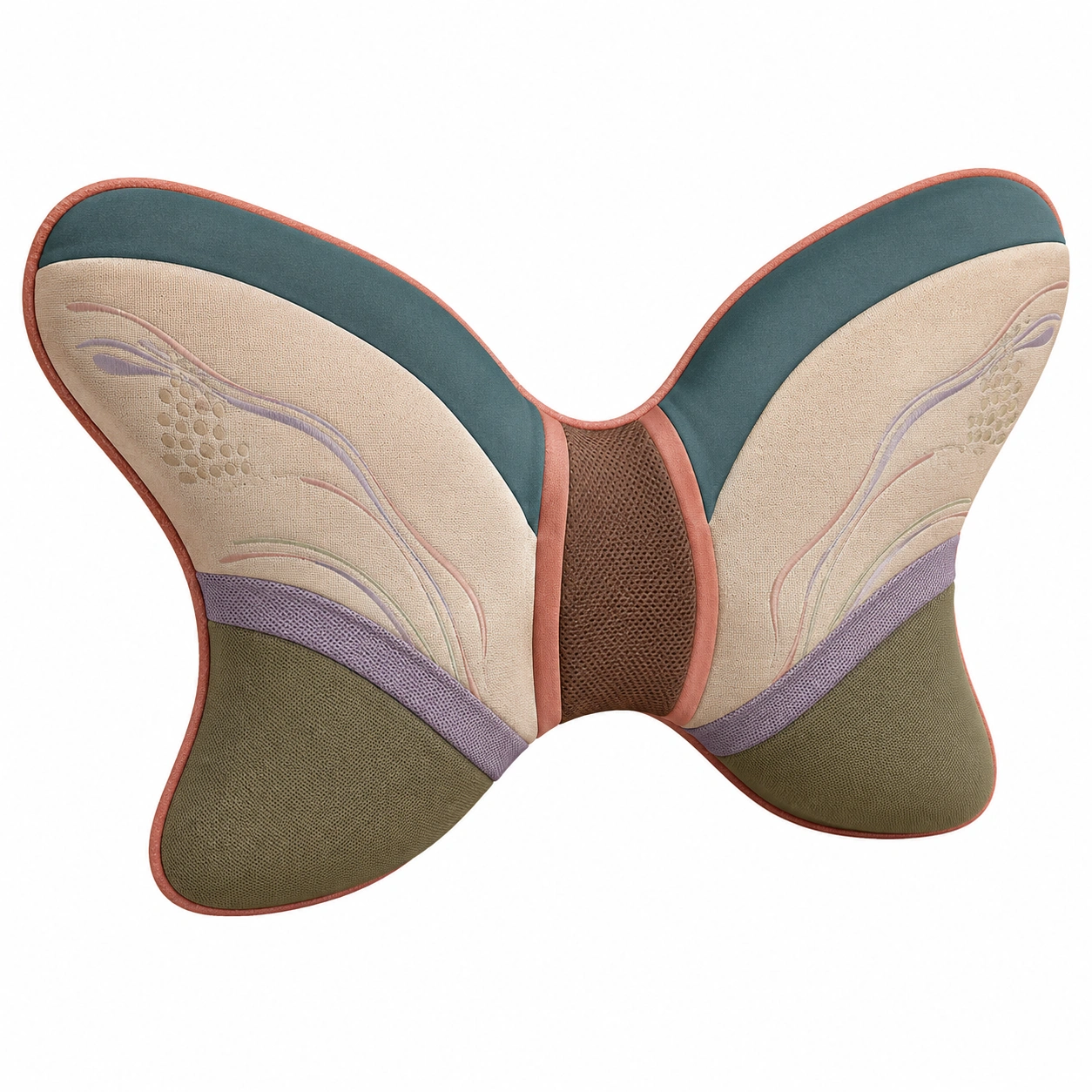 Cojín ergonómico en forma de mariposa multicolor-COZ YVE LLA