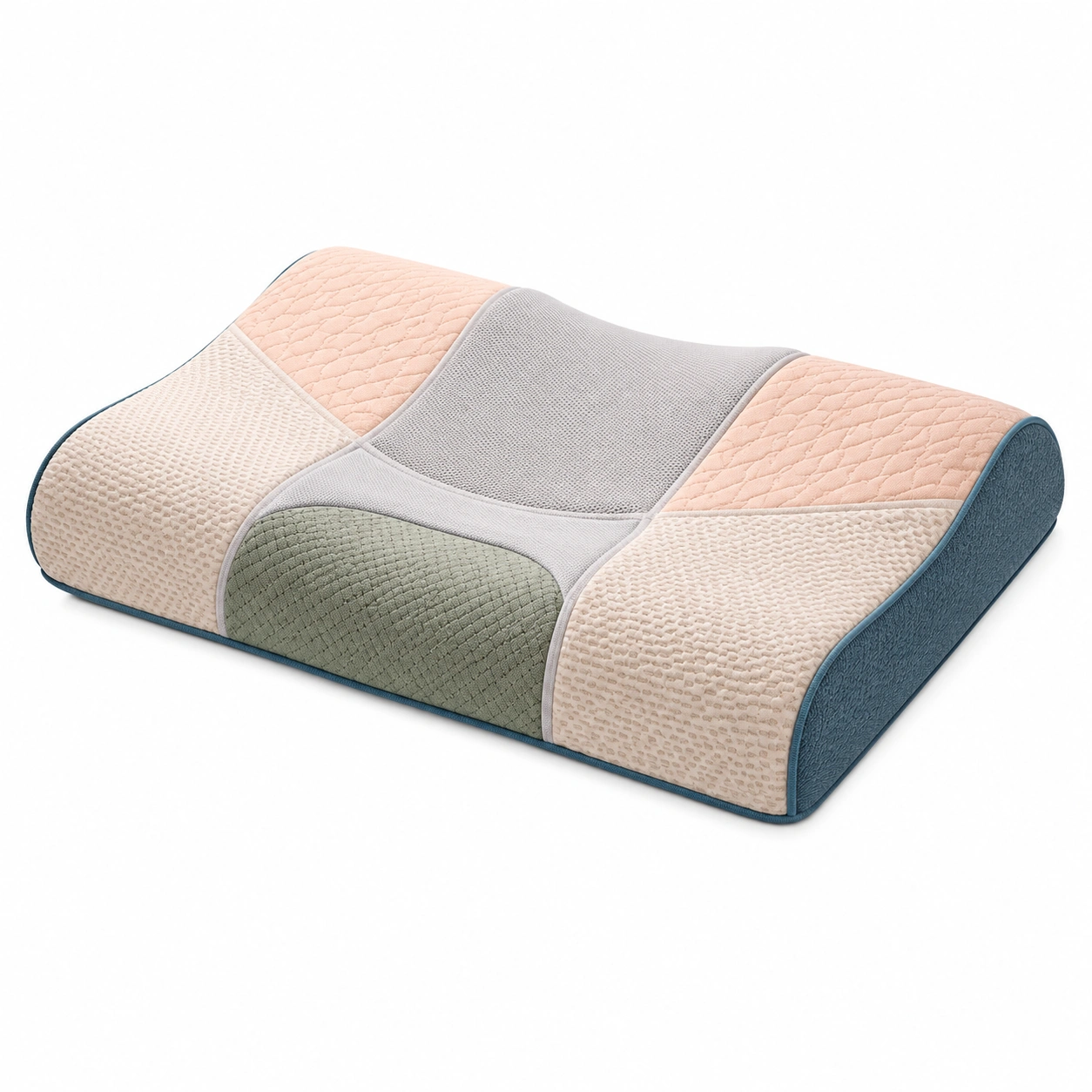 Almohada ergonómica multicolor con soporte cervical y funda lavable-COZ YVE LLA
