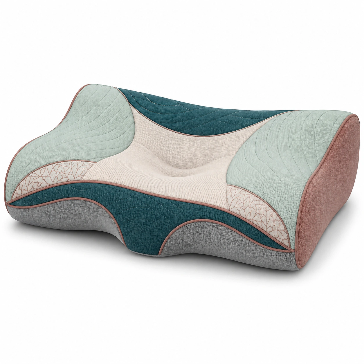 Almohada ortopédica ergonómica de espuma de memoria multicolor-COZ YVE LLA