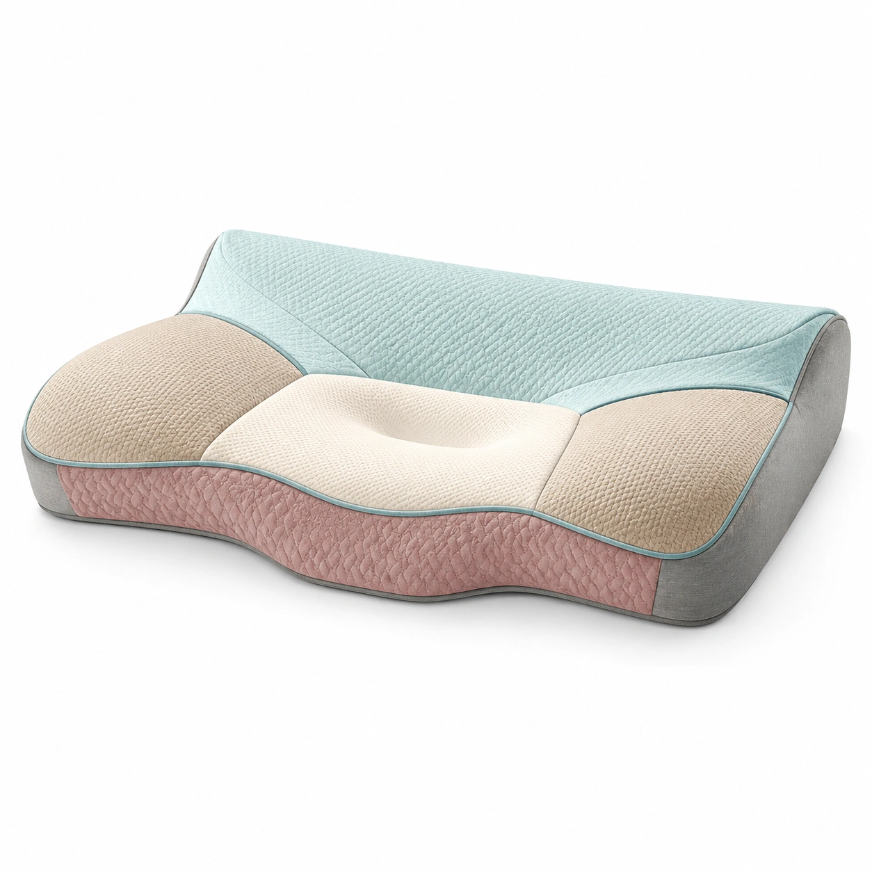 Almohada ergonómica ortopédica multicolor 60x35x15 cm-COZ YVE LLA