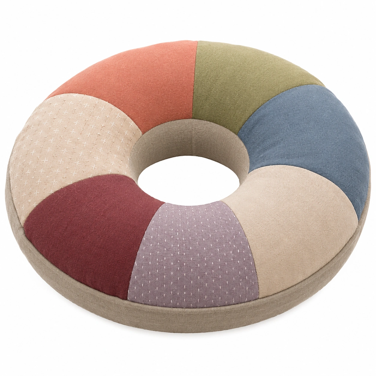 Cojín circular ergonómico multicolor con soporte cómodo 40 cm-COZ YVE LLA