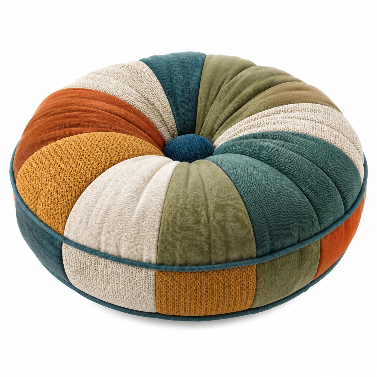 Cojín Redondo Multicolor Patchwork 40cm-COZ YVE LLA