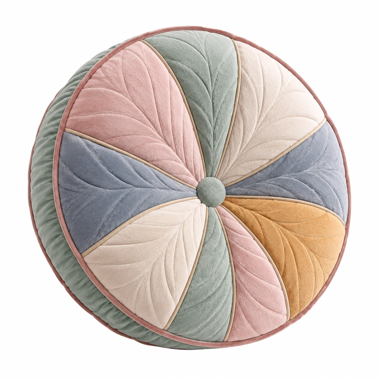 Cojín Redondo Decorativo Multicolor 40 cm-COZ YVE LLA