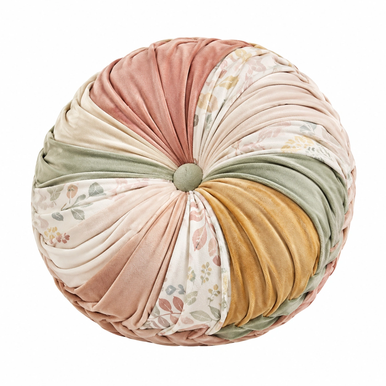 Cojín Redondo Floral Multicolor-COZ YVE LLA