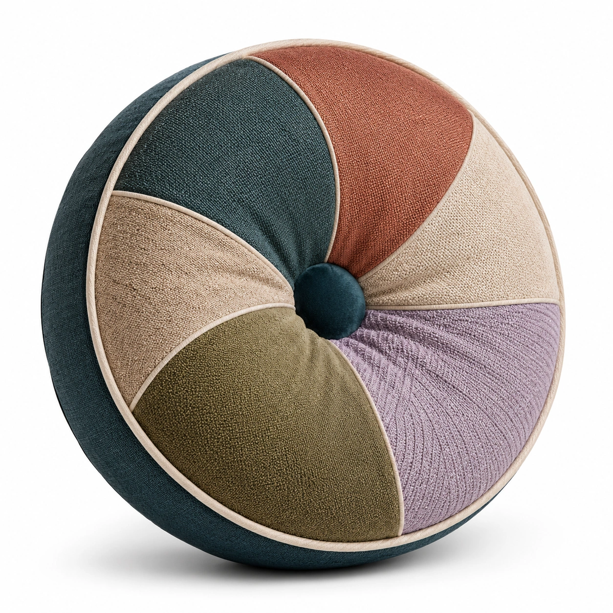 Cojín Redondo Decorativo Multicolor 40 cm-COZ YVE LLA