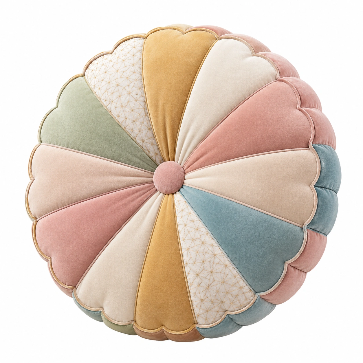 Cojín Redondo Decorativo Multicolor Pastel 40 cm-COZ YVE LLA
