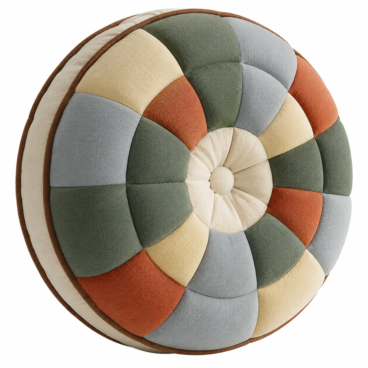 Cojín Redondo Decorativo Multicolor 40 cm-COZ YVE LLA