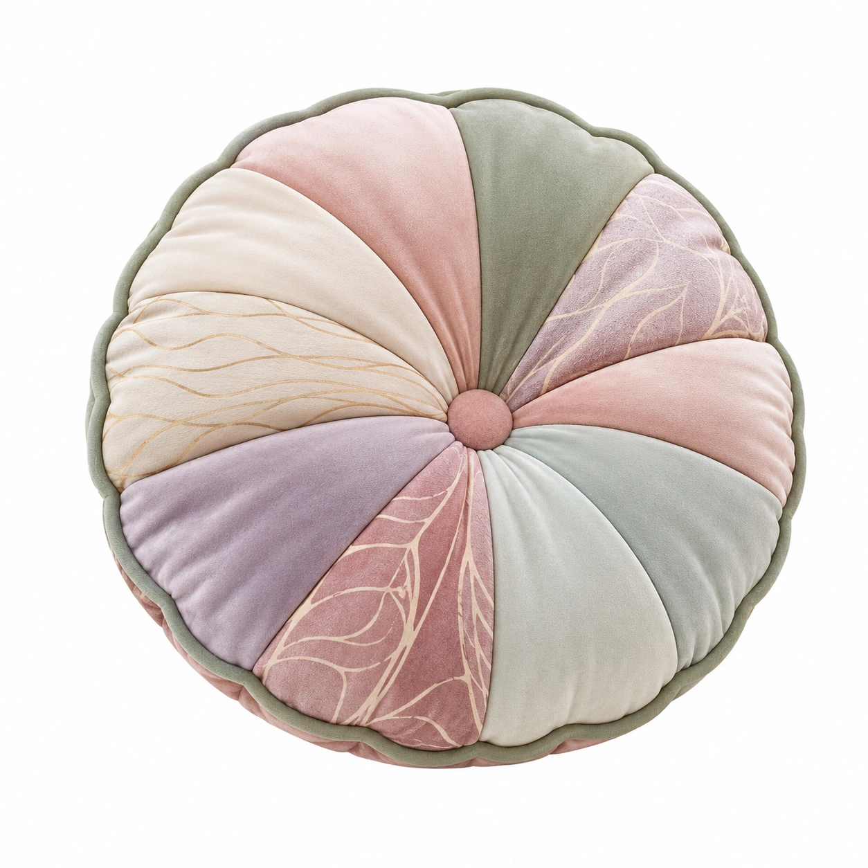 Cojín Decorativo Redondo Multicolor Pastel 40cm-COZ YVE LLA