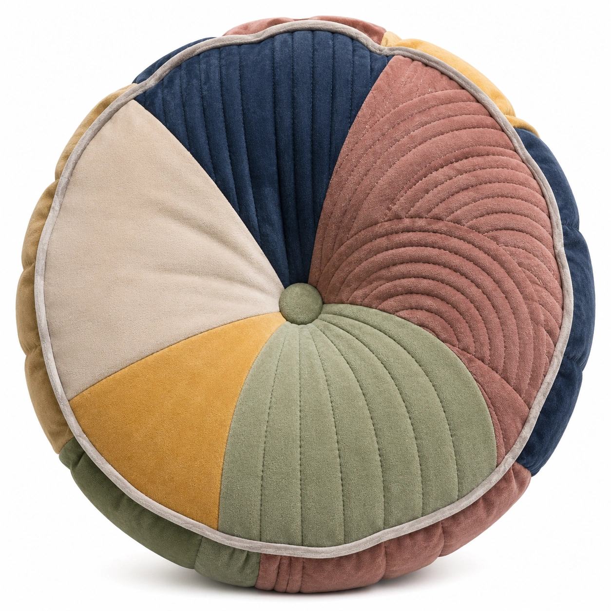 Cojín Redondo Decorativo Multicolor 40 cm-COZ YVE LLA