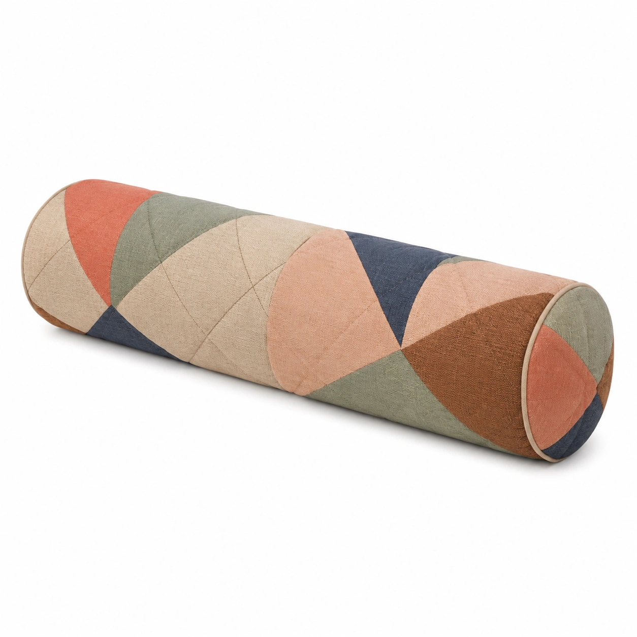 Cojín Cilíndrico Diseño Geométrico Multicolor 15x50cm-COZ YVE LLA