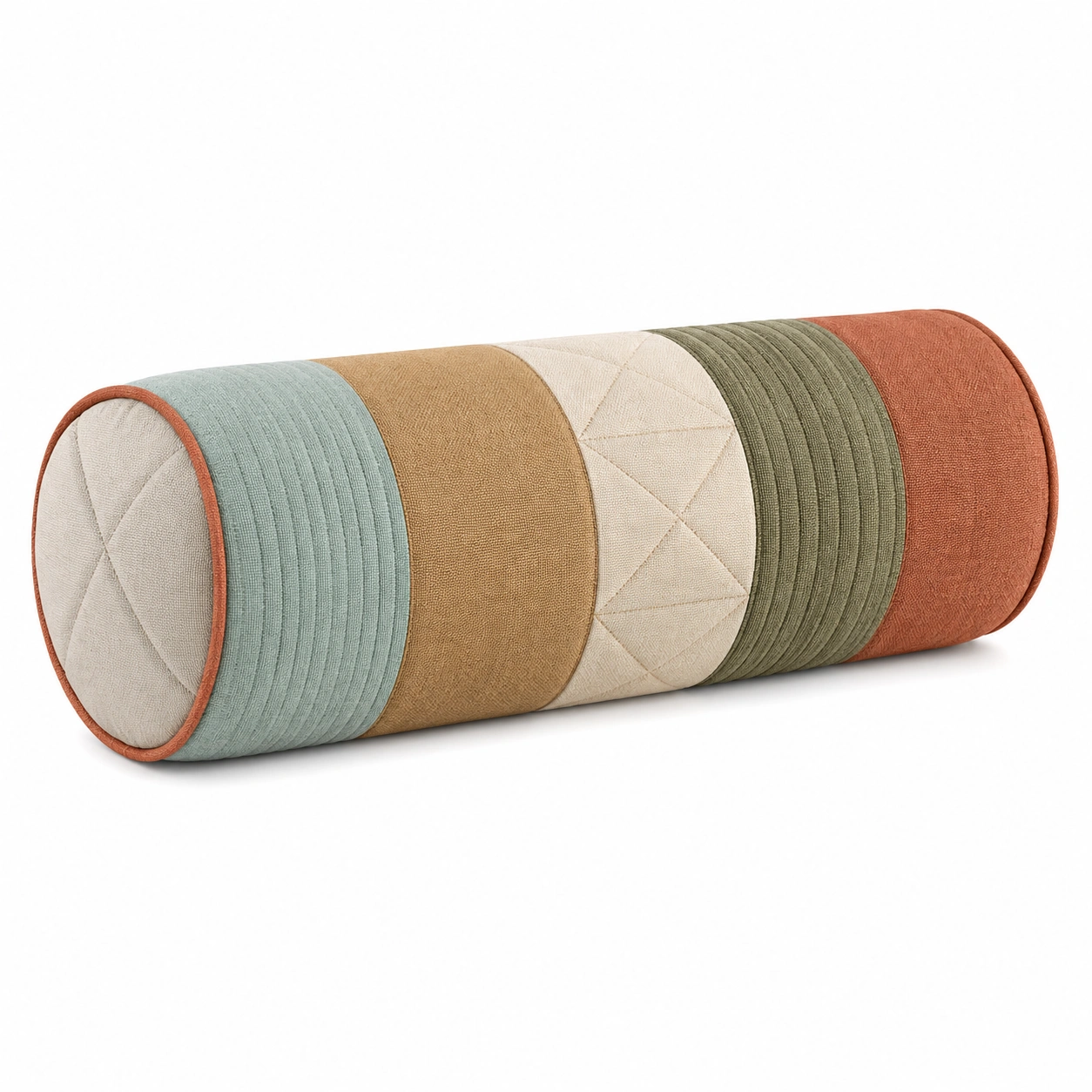 Cojín Cilíndrico Decorativo Multicolor 20x50cm-COZ YVE LLA