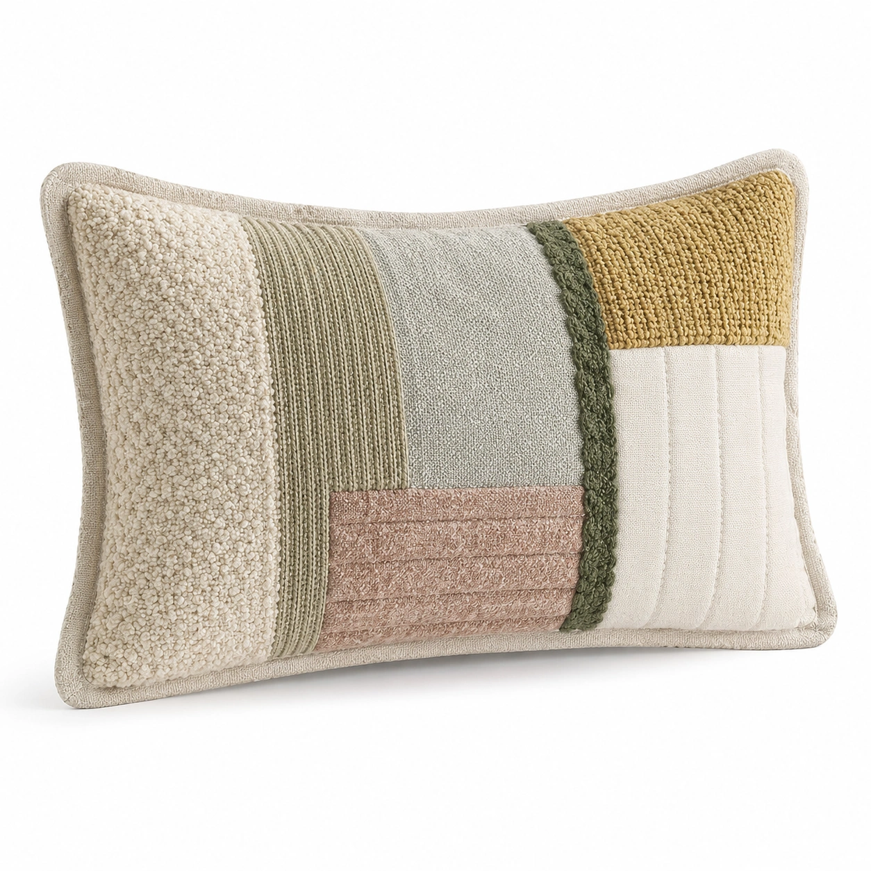 Cojín Decorativo Rectangular Patchwork Multicolor 50x30cm-COZ YVE LLA