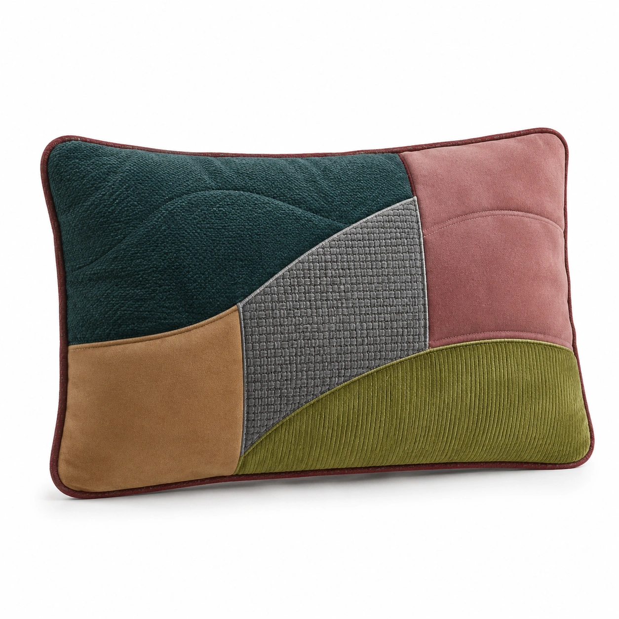 Cojín decorativo de parches multicolor 50x30 cm-COZ YVE LLA