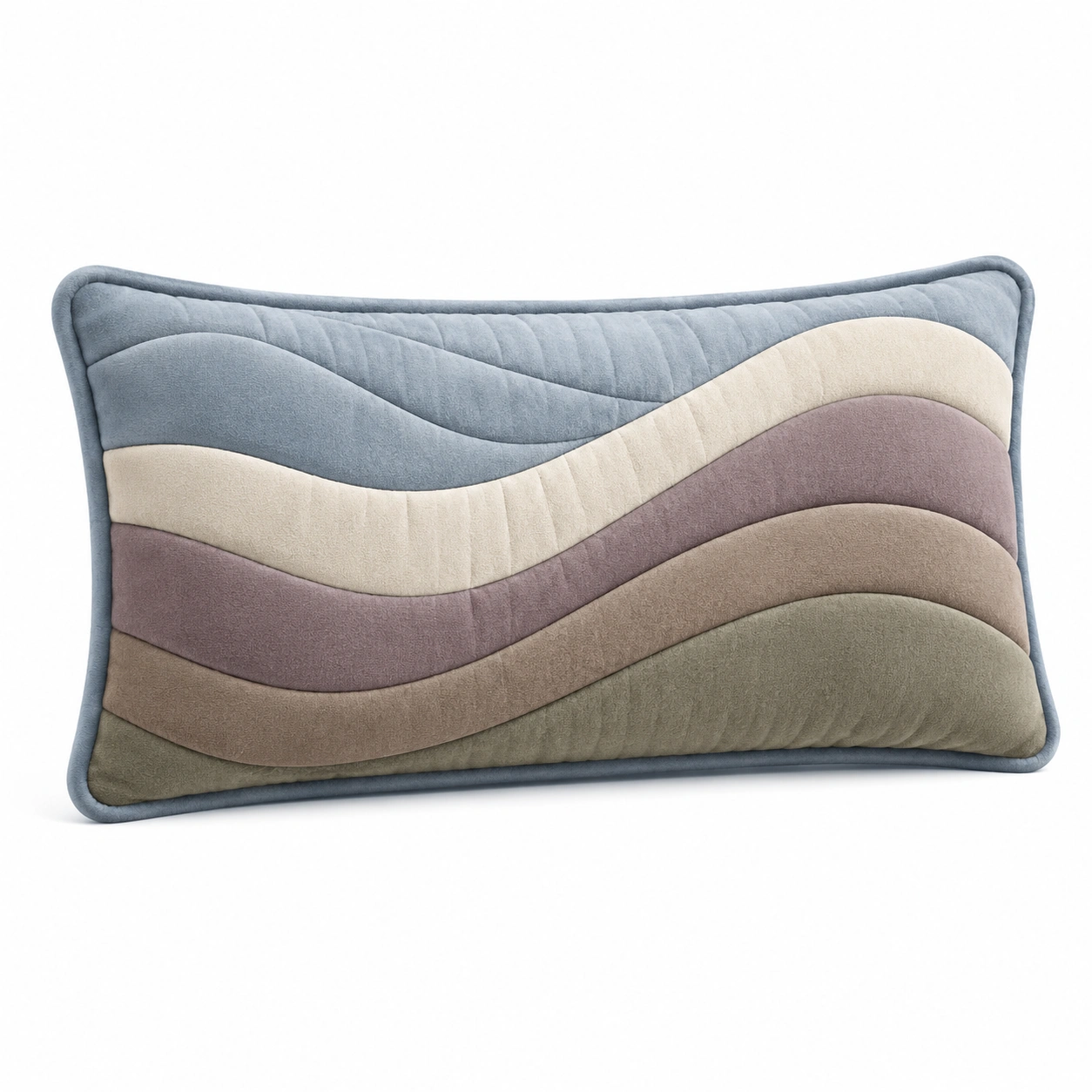 Cojín decorativo rectangular de 50x30 cm con diseño ondulado multicolor-COZ YVE LLA