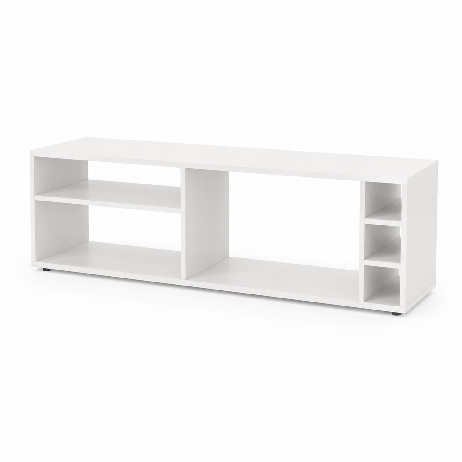 Mueble de TV de madera compuesta blanco 120x30x40 cm-Zentrivoniel