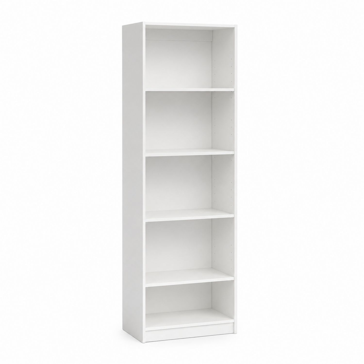 Estantería de 5 niveles de madera y melamina blanca-Zentrivoniel