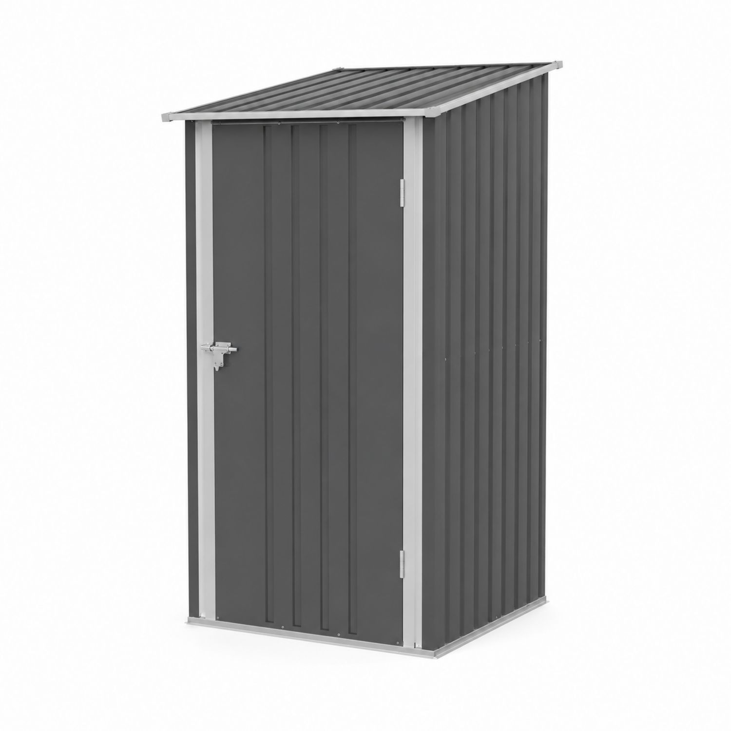 Caseta de metal galvanizado gris 190x90x90 cm para exterior-Zentrivoniel