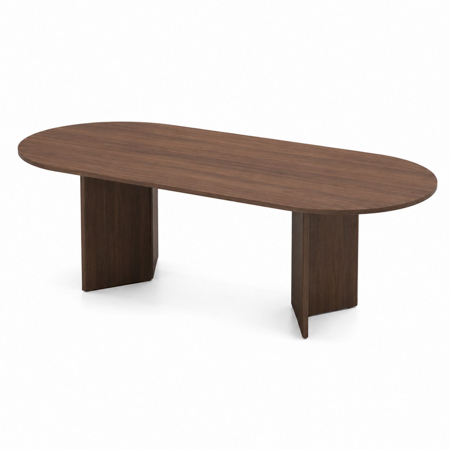 Mesa de comedor ovalada de madera de nogal 200x90x75 cm-Zentrivoniel