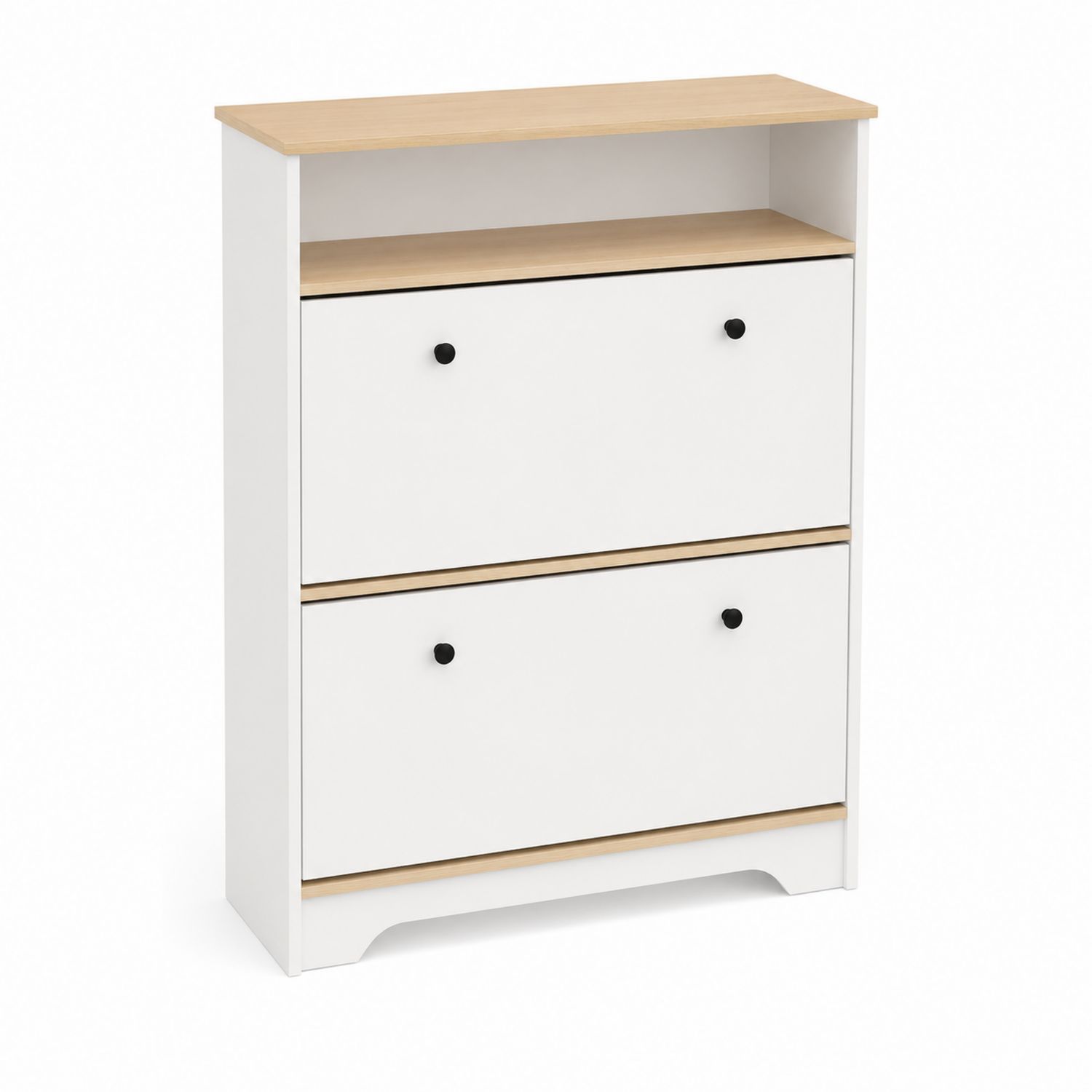 Zapatero de Melamina y Madera Blanco 100x80x25 cm-Zentrivoniel