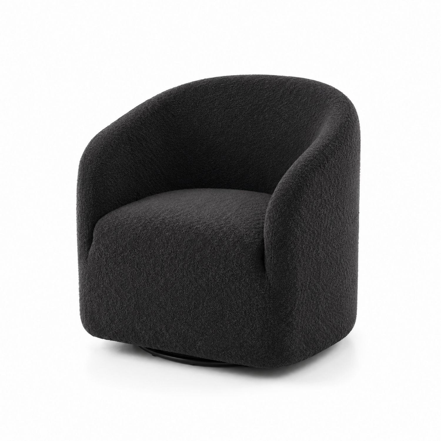Sillón giratorio de poliéster negra 85 cm-Zentrivoniel