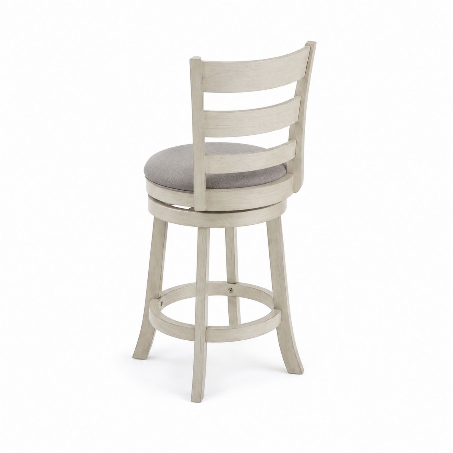 Taburete de bar de madera con asiento acolchado gris-Zentrivoniel