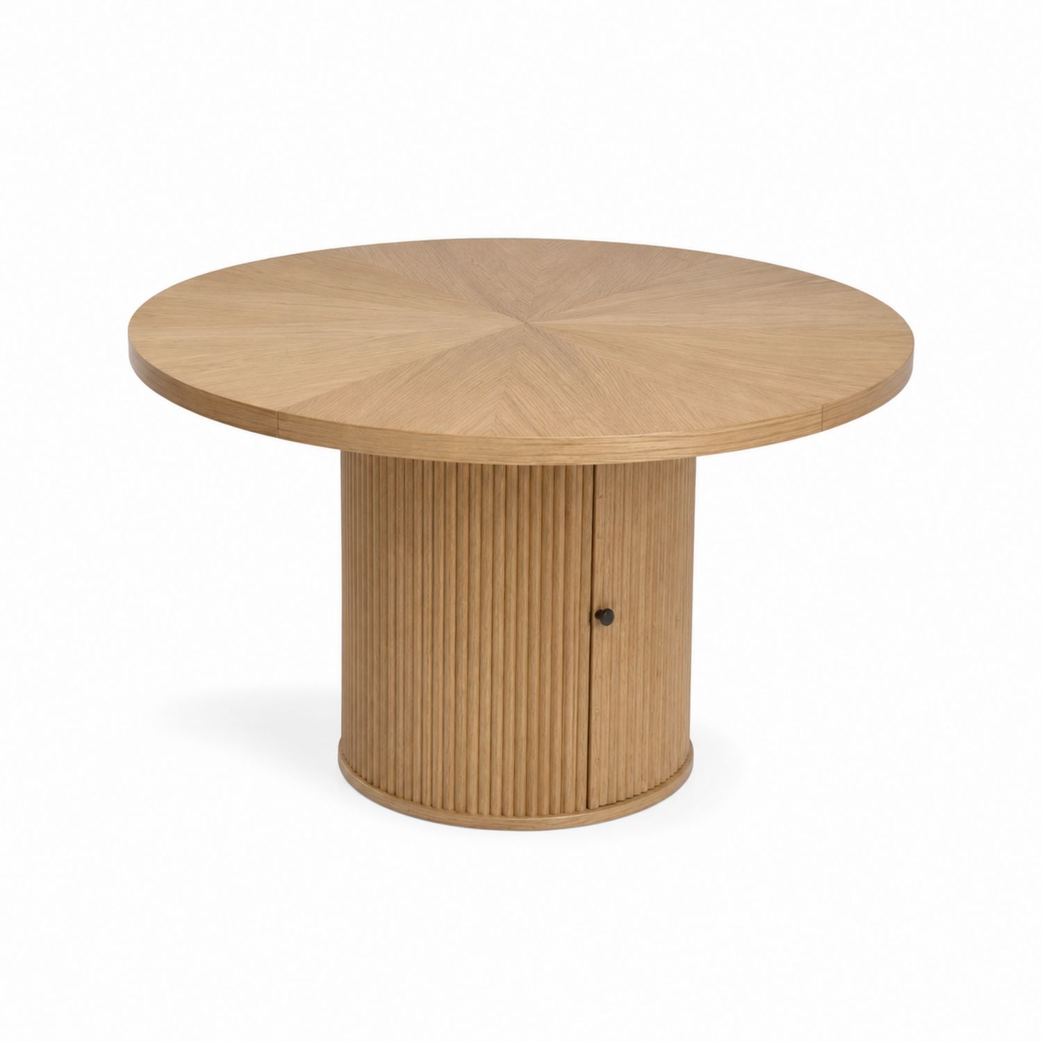 Mesa de comedor redonda de madera de roble Ø120 cm-Zentrivoniel