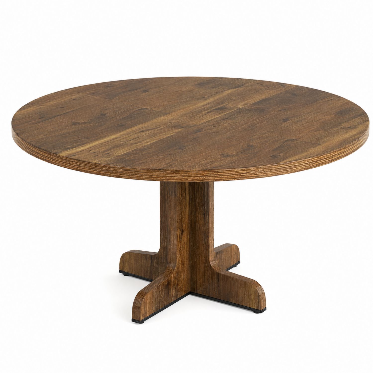 Mesa redonda de madera de roble-Zentrivoniel