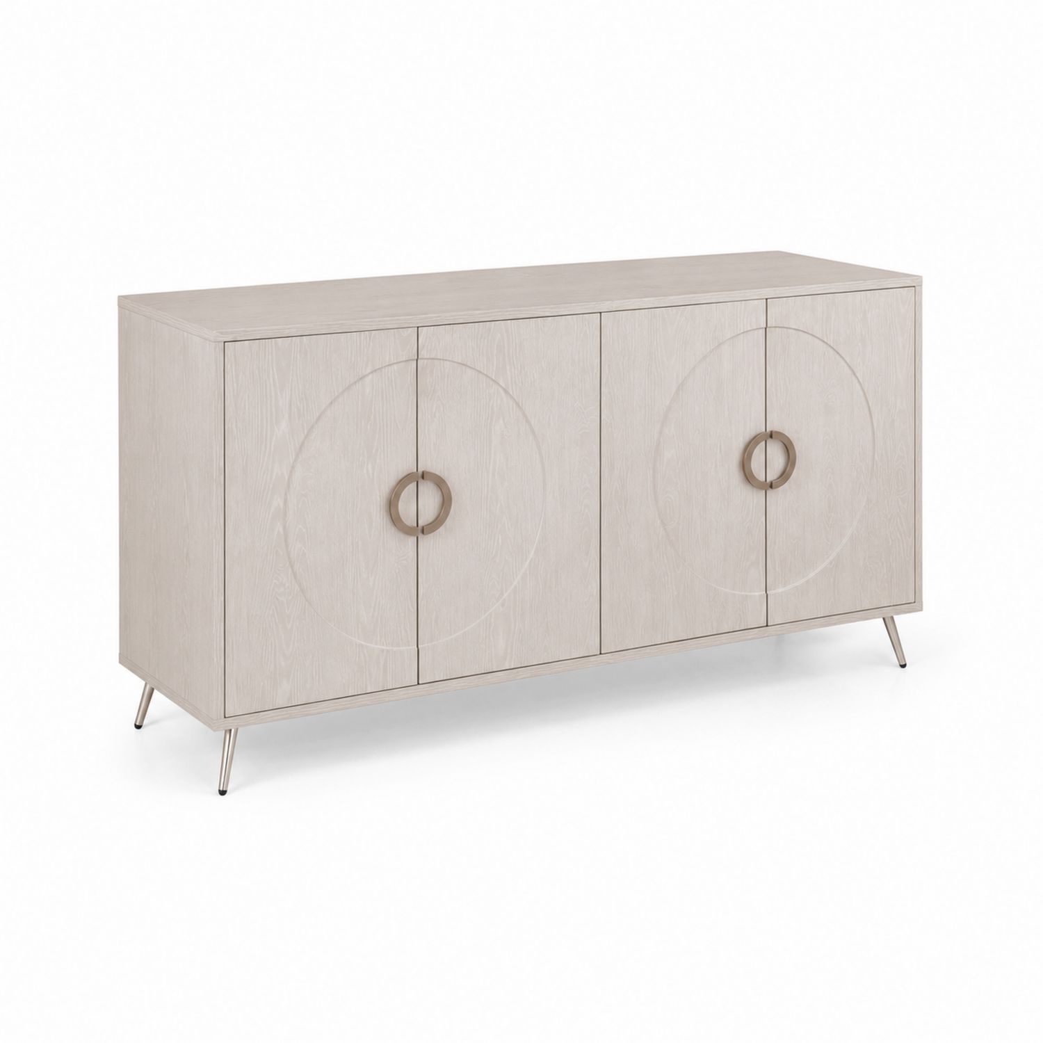 Aparador de Madera de Roble, 150x40x80 cm, Roble Claro-Zentrivoniel