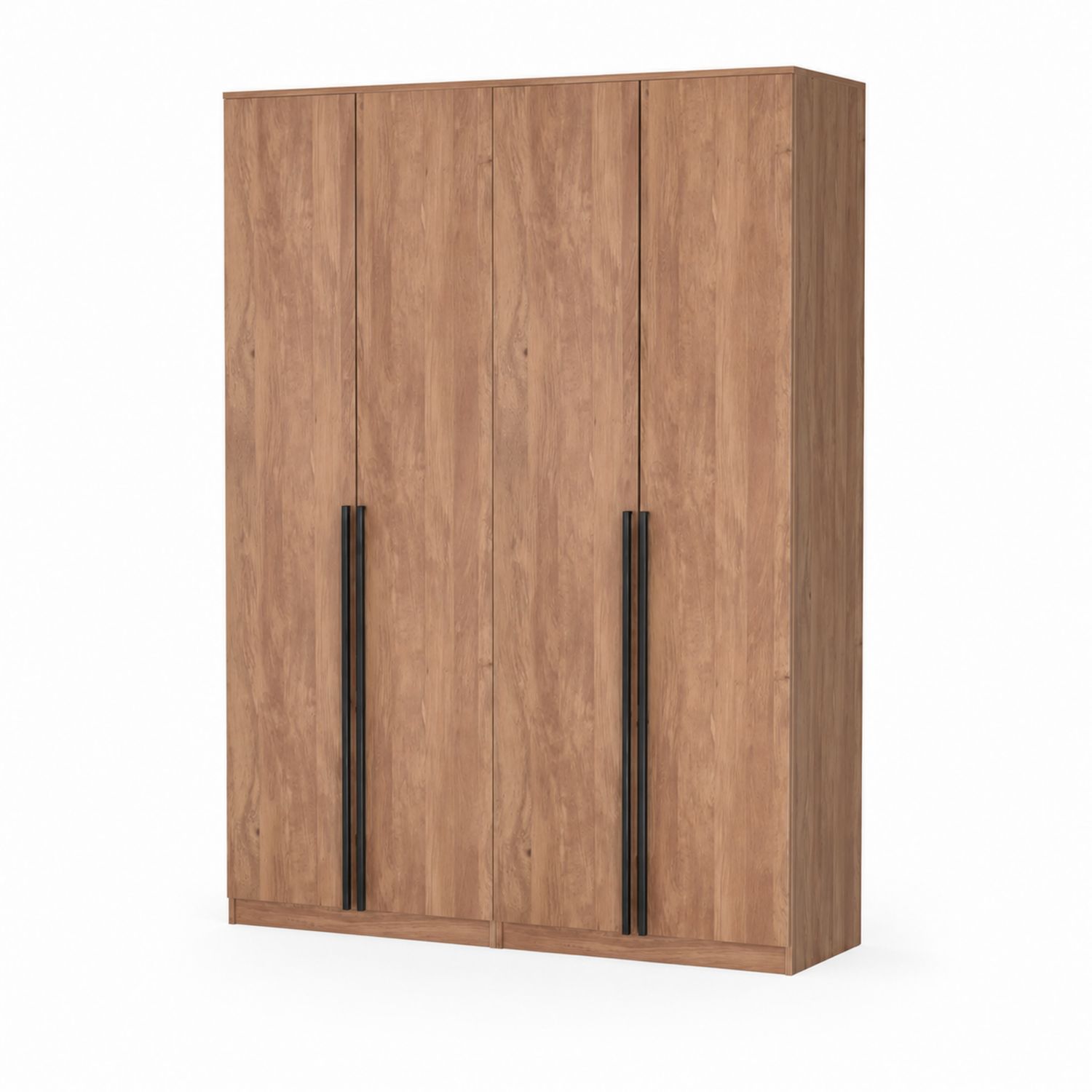 Armario de Madera de 4 Puertas en Color Roble-Zentrivoniel
