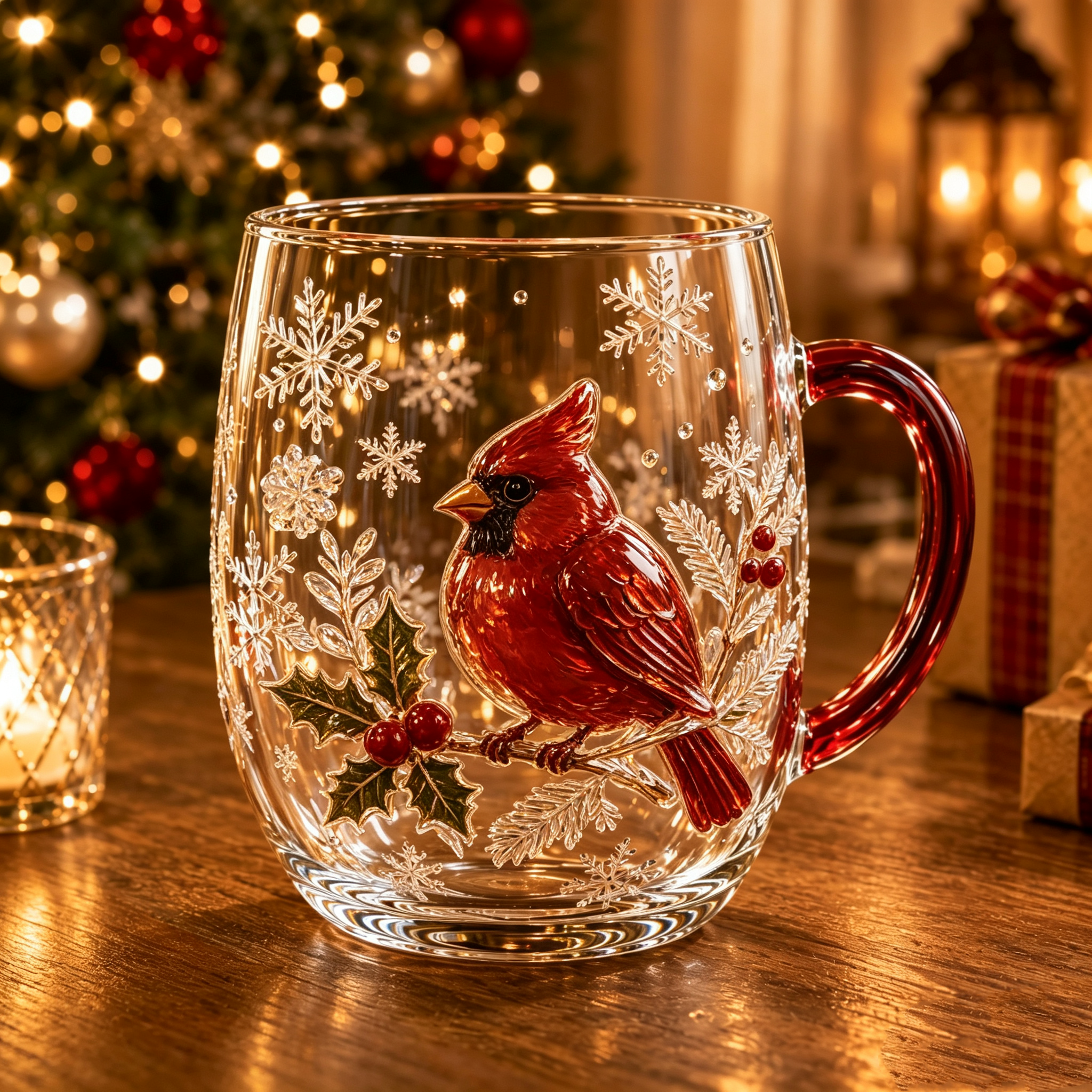 3D Christmas Magic Glass Mug