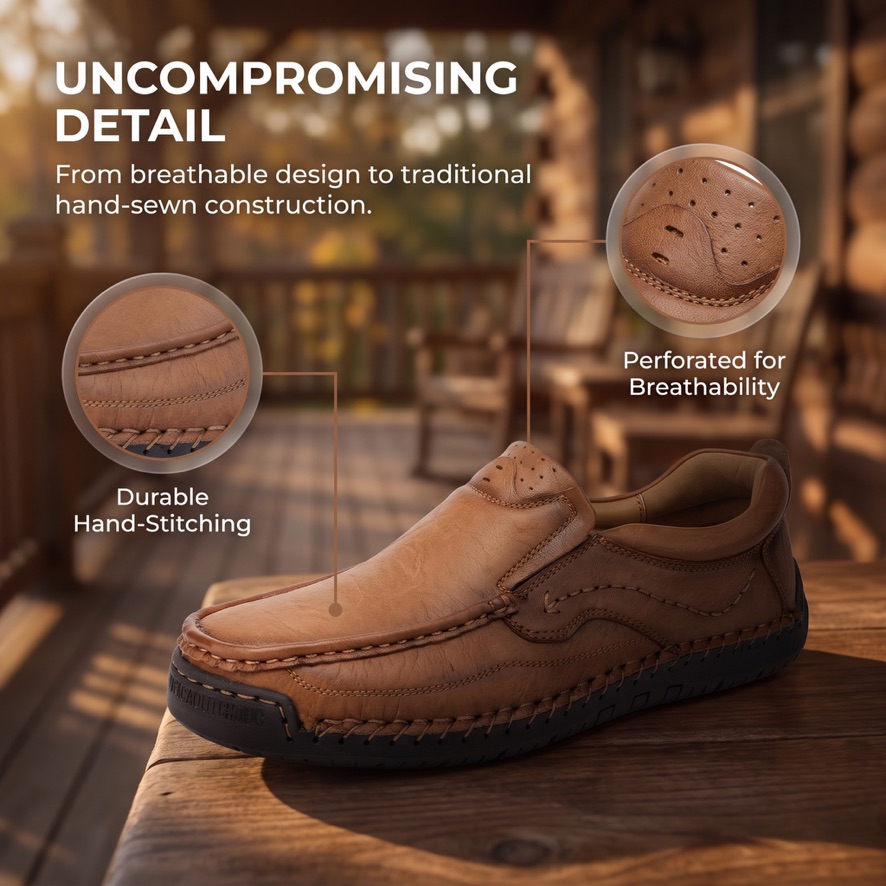 ⏰ Last Day! 45% OFF 🔥 VIONELLEN Men’s Full Grain Leather Orthopedic Loafers