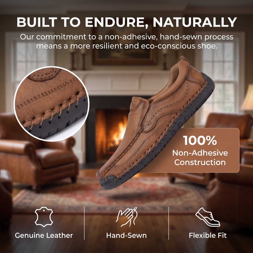 ⏰ Last Day! 45% OFF 🔥 VIONELLEN Men’s Full Grain Leather Orthopedic Loafers