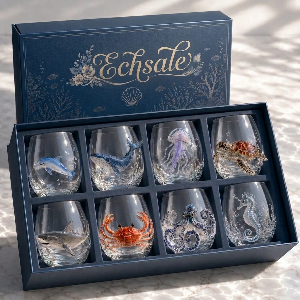 🔥 Last Day 49% OFF – 🌊 3D Ocean Animal Artisan Glassware Collection