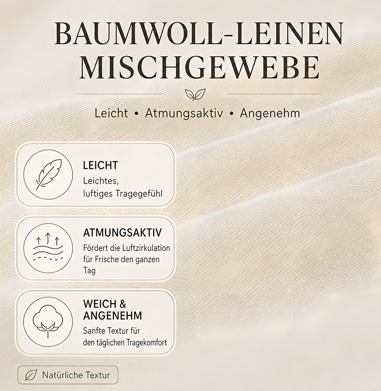 Baumwoll-Leinen-Mischgewebe