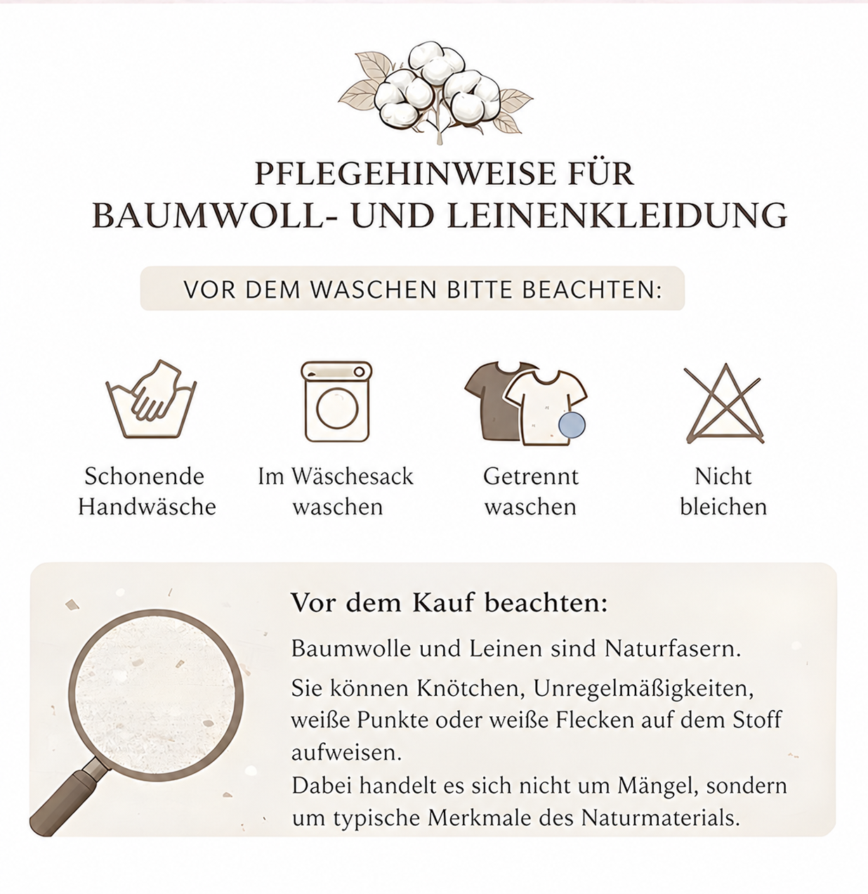 Pflegehinweise