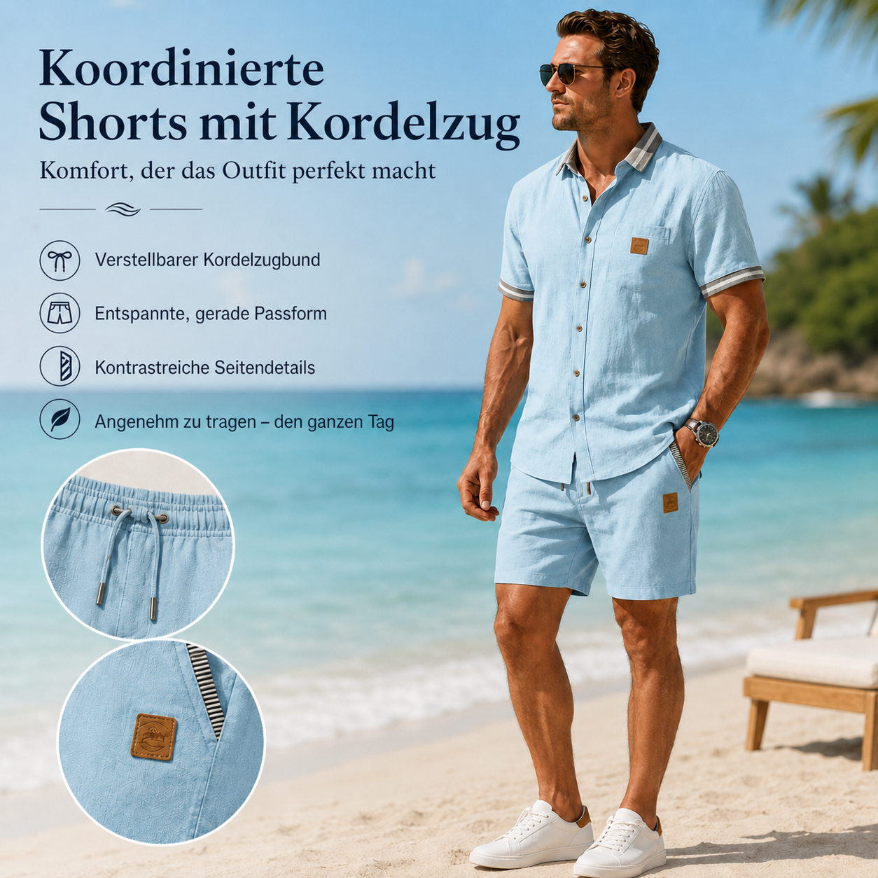Shorts mit Kordelzug