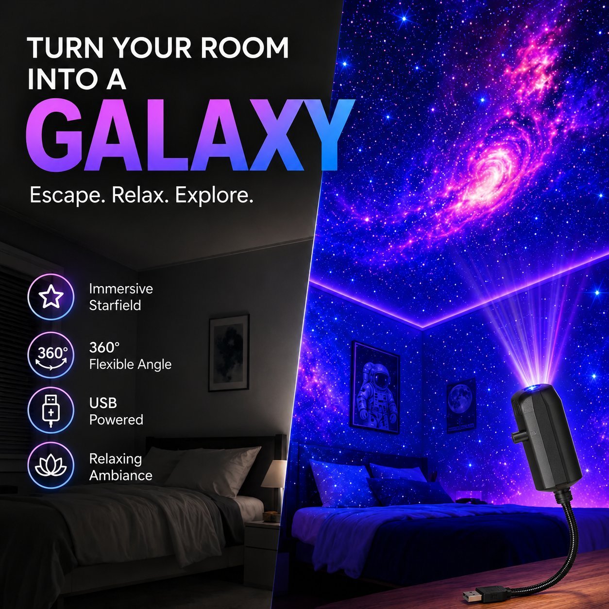 Smart Holographic Star & Ocean 5D Projector