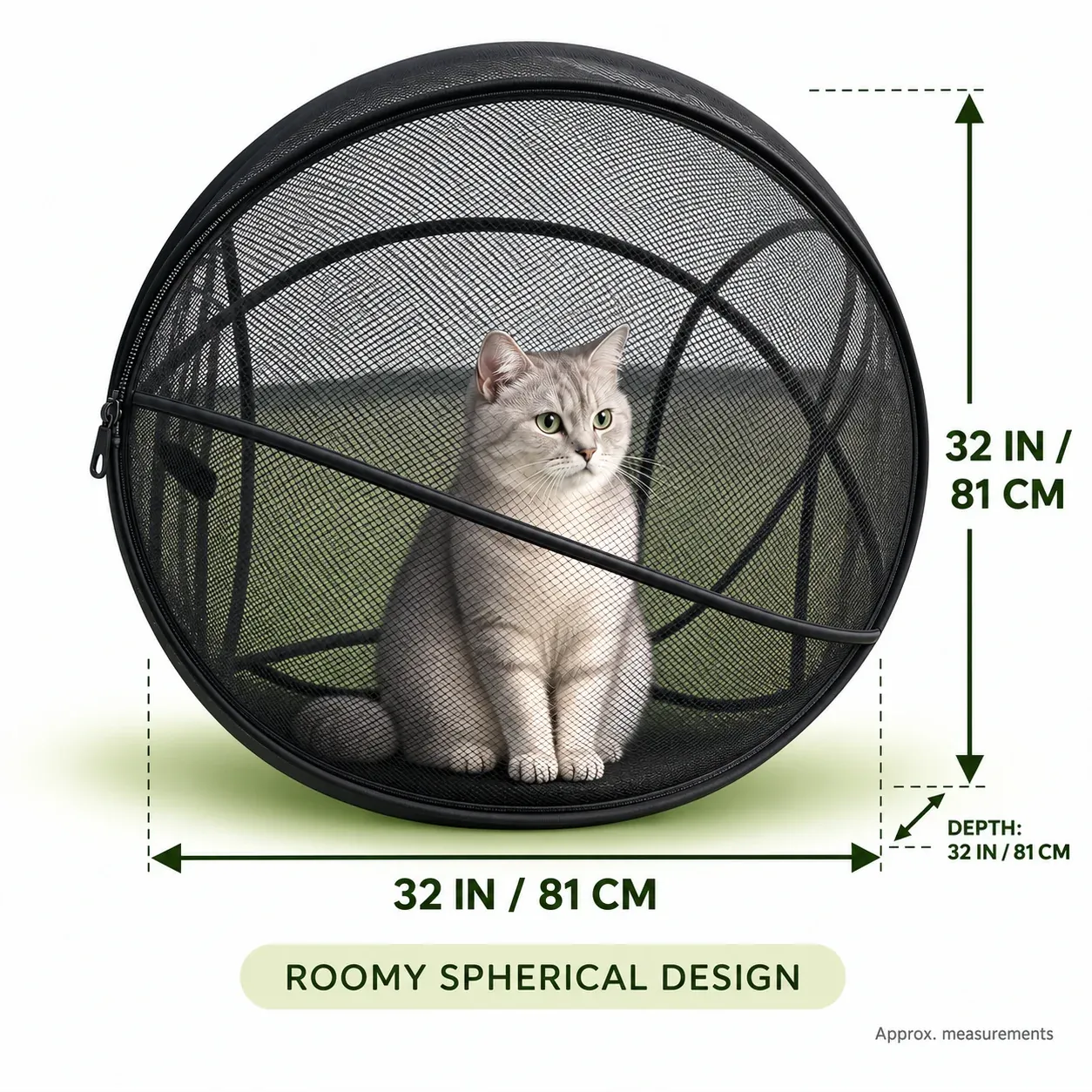 Pop up cat playpen dimensions measuring about 32 inches