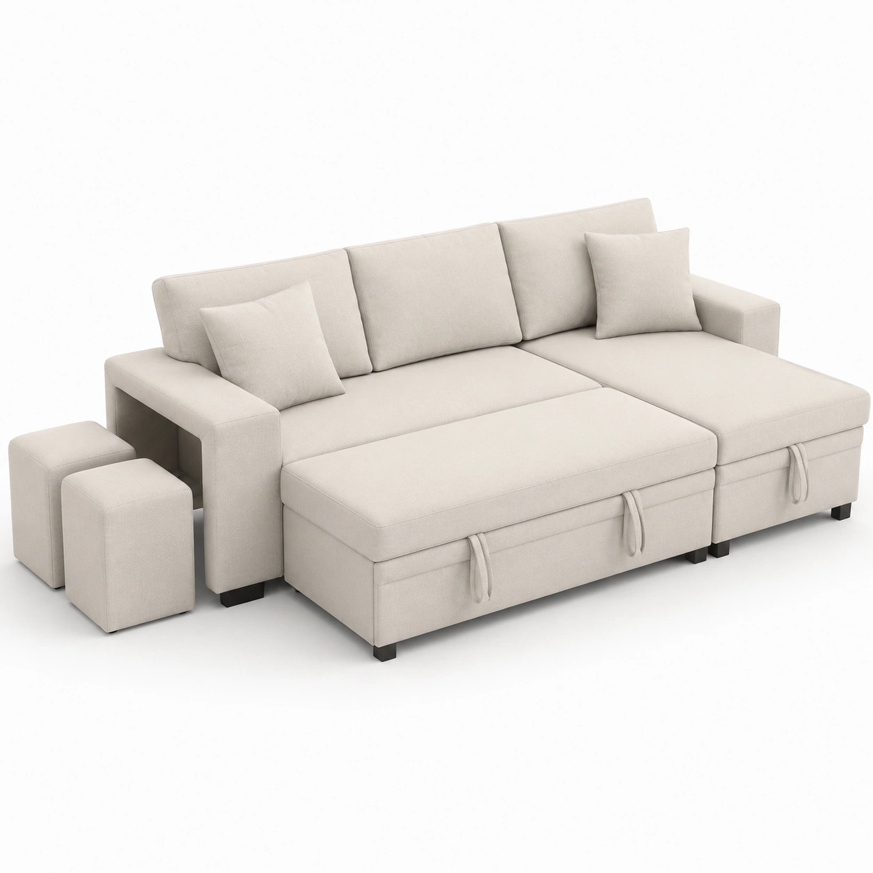 Sofa con ottoman de almacenamiento