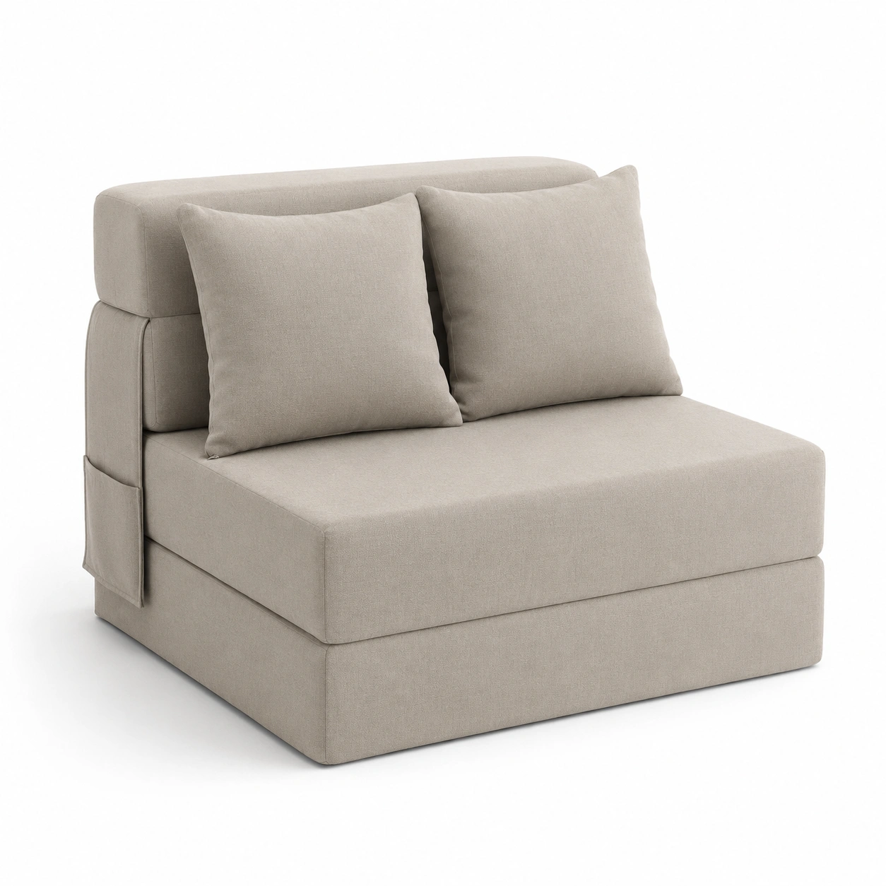Sofa modular de dos cojines color beige