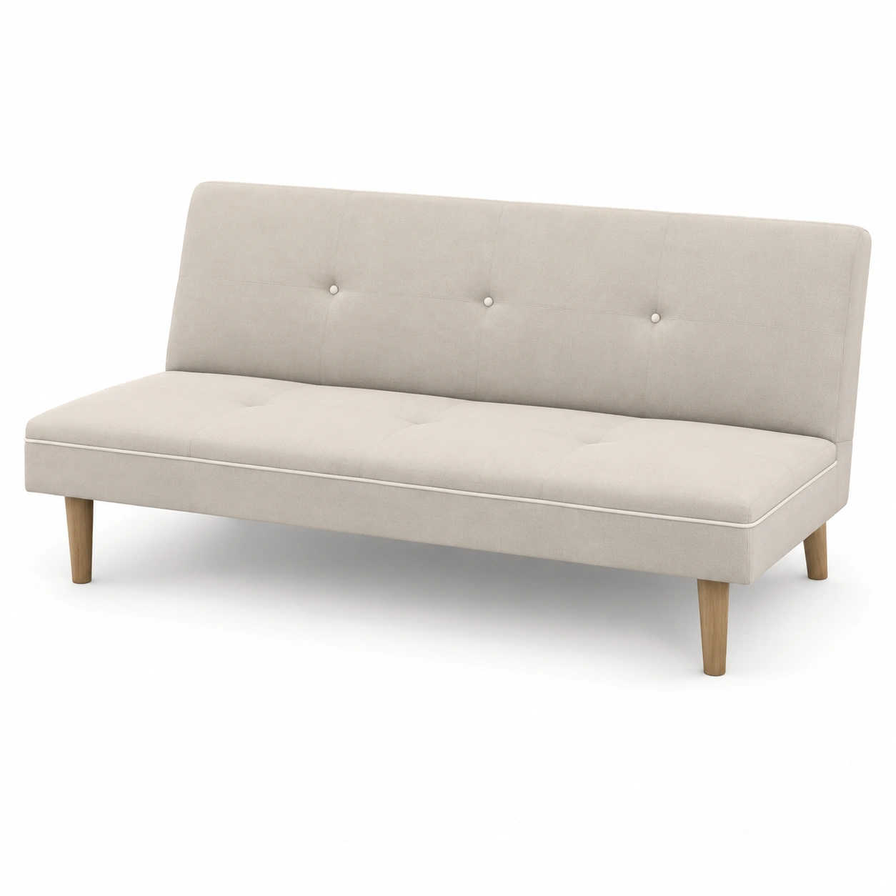 Sofa cama tapizado color marfil