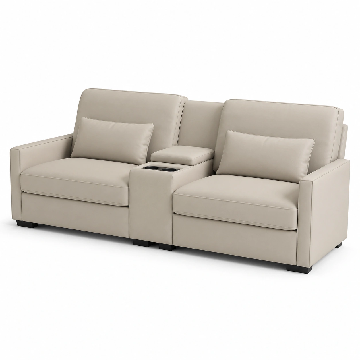 Sofa cine color marfil de 2 plazas