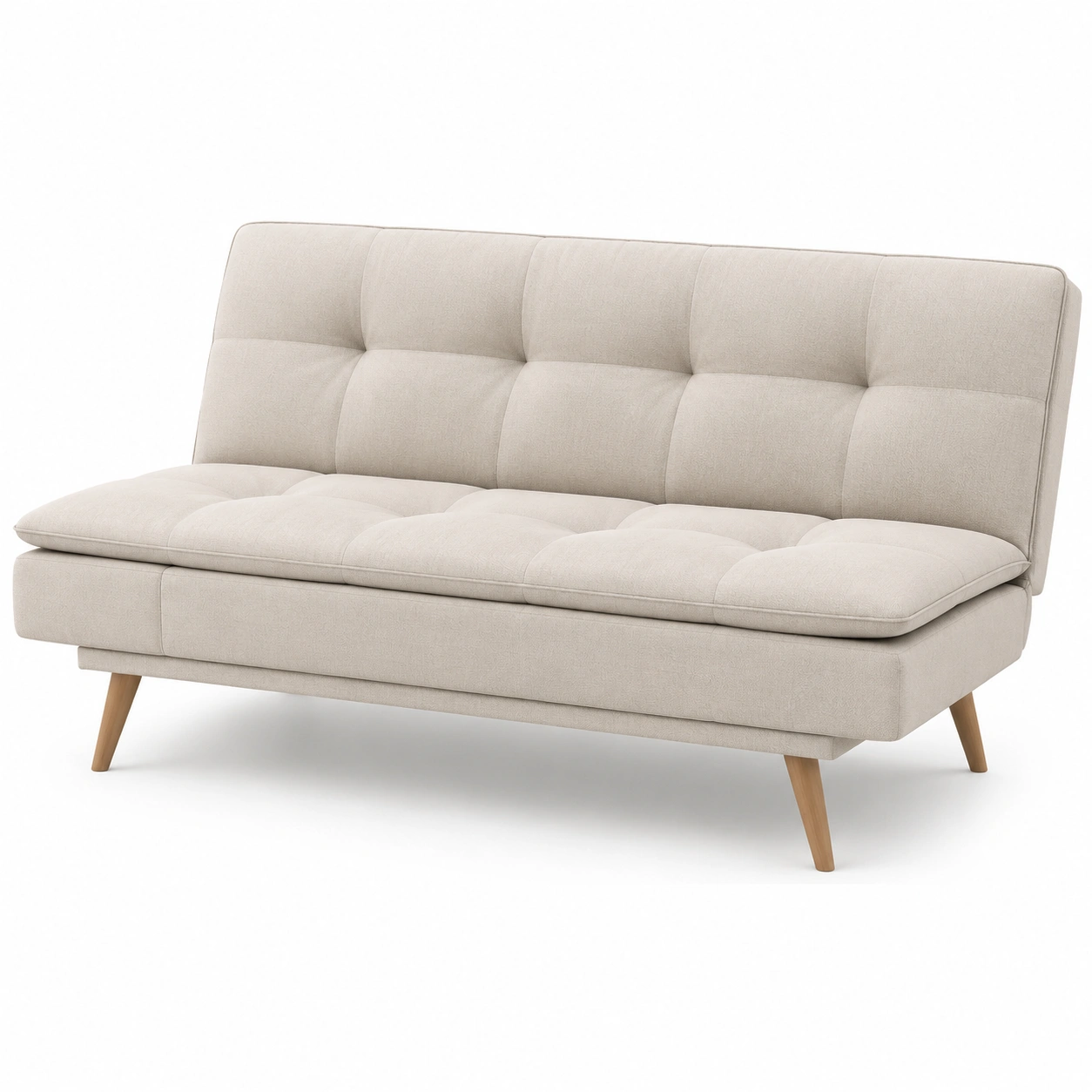 Sofa cama tapizado color marfil