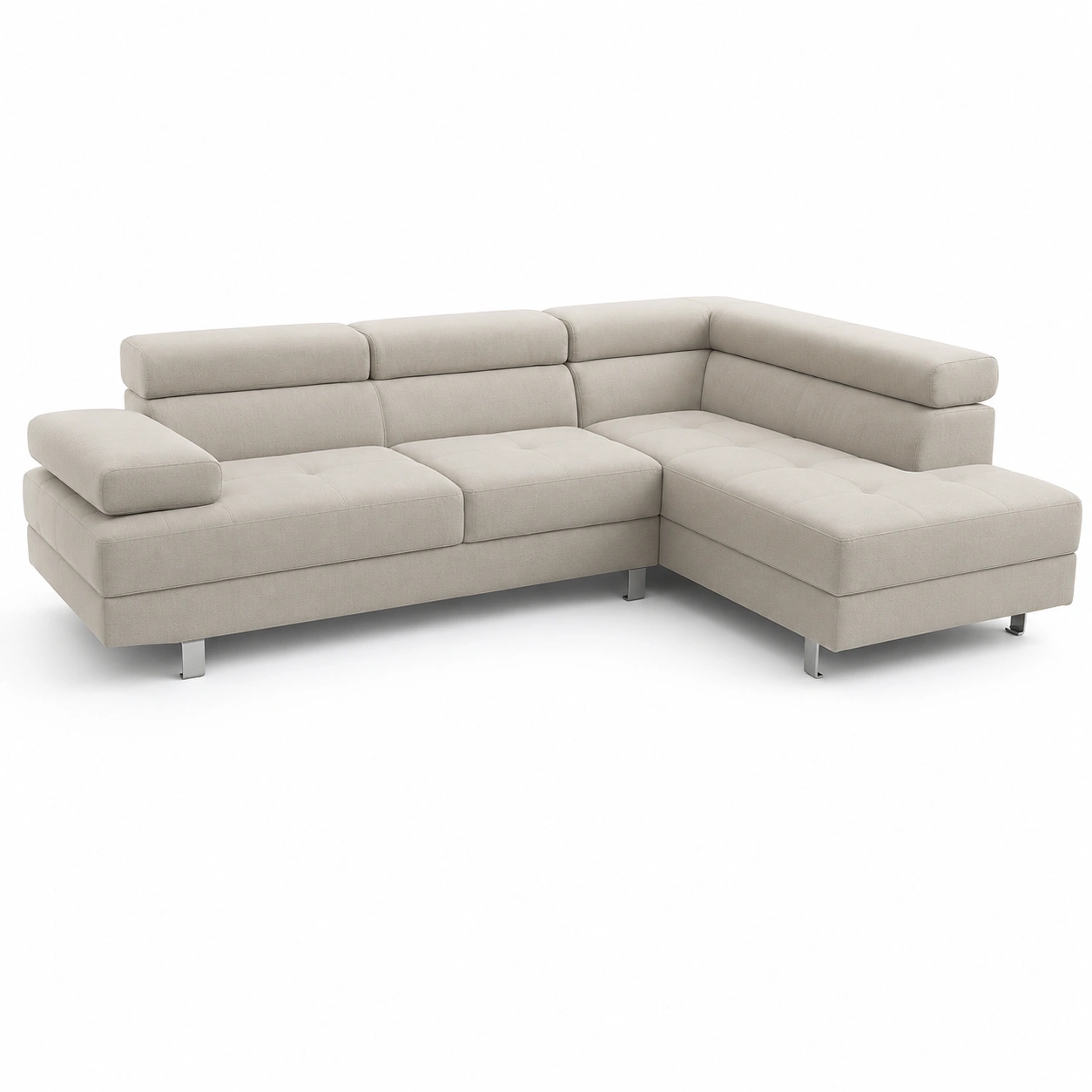 Sofa modular en L color beige