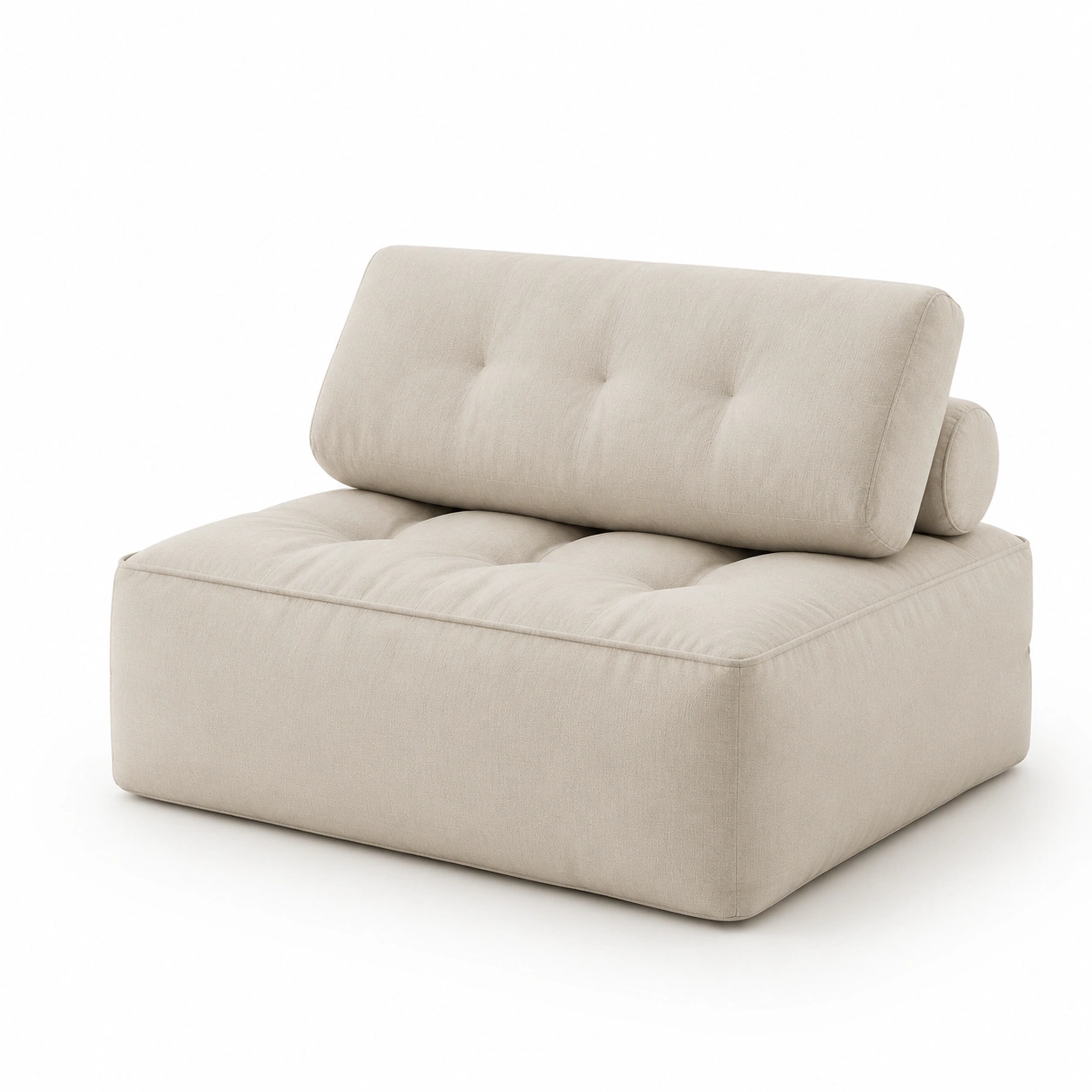 Sillon individual con respaldo color beige