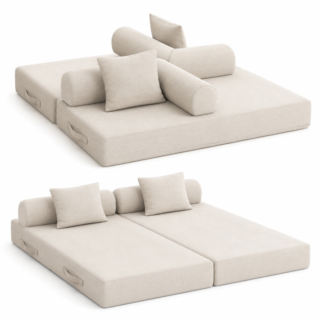 Sofa modular de suelo color beige
