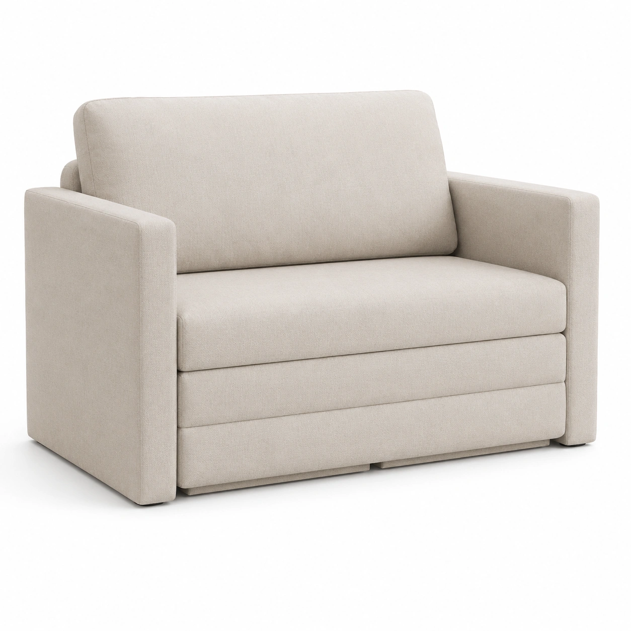 Sofa cama de dos plazas color beige
