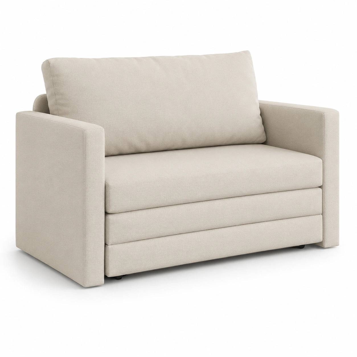 Sofa cama de dos plazas color marfil