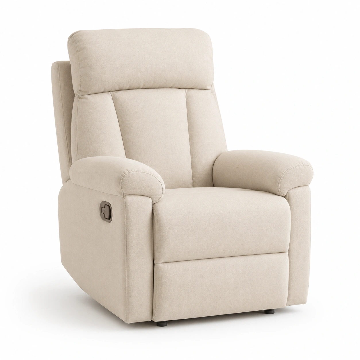 Sillon reclinable manual tapizado color marfil